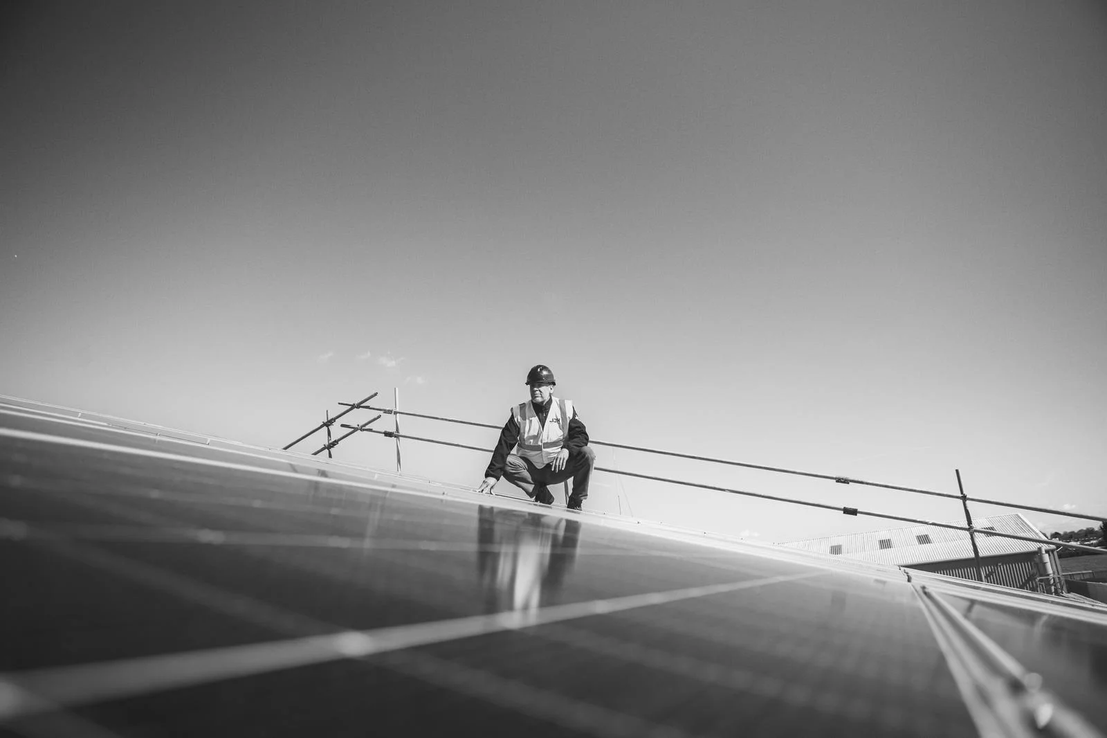 Solar PV roof inspection during commissioning