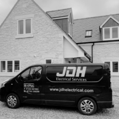 JDH electrician carrying out electrical work at a home